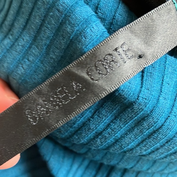 Daniela Corte Teal Long Sleeve Cowl Neck Bodycon Dress - Picture 5 of 5